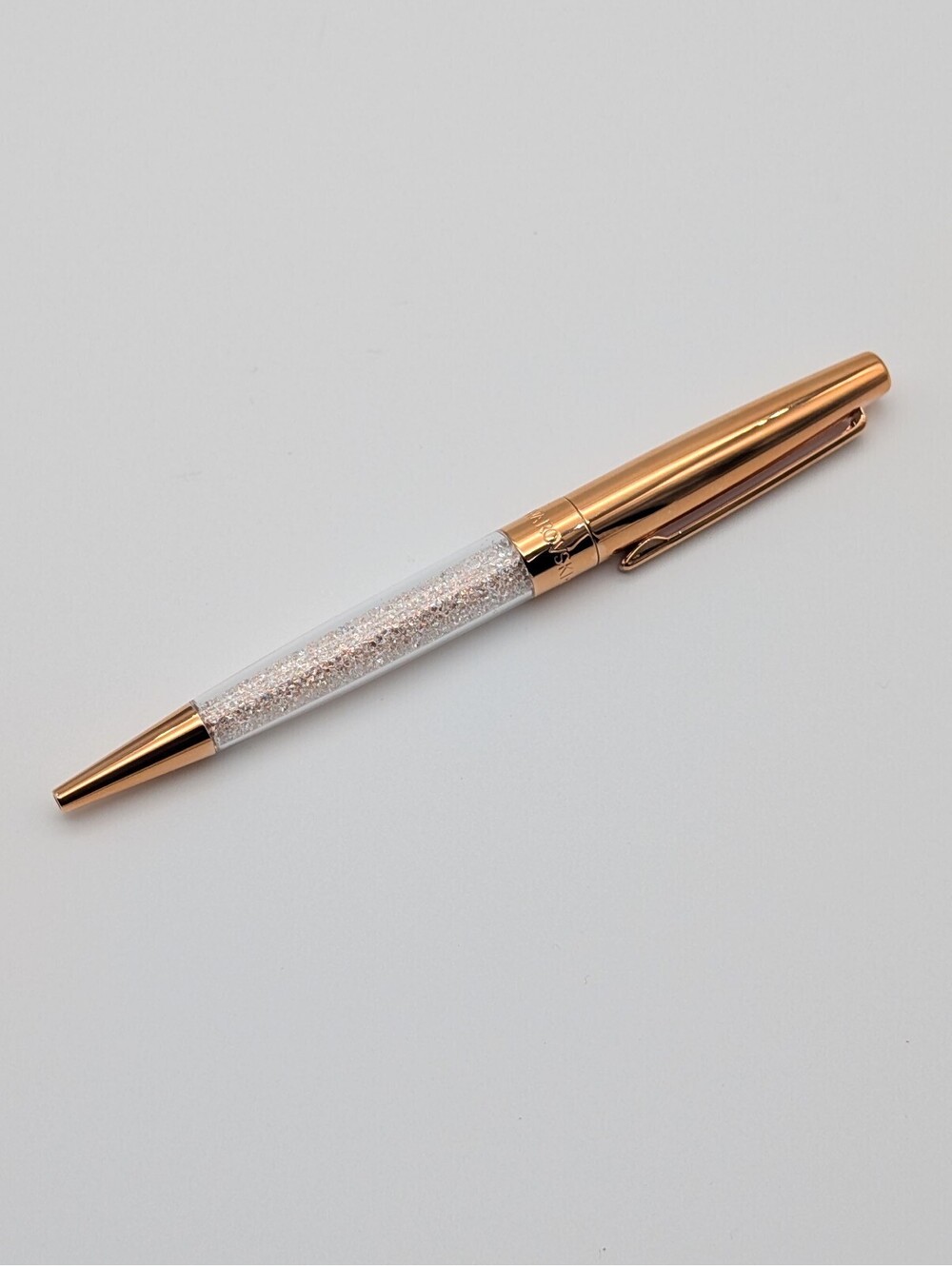 Swarovski Crystalline Stardust Ballpoint Pen - Rose Gold Plated - Clear Crystals
